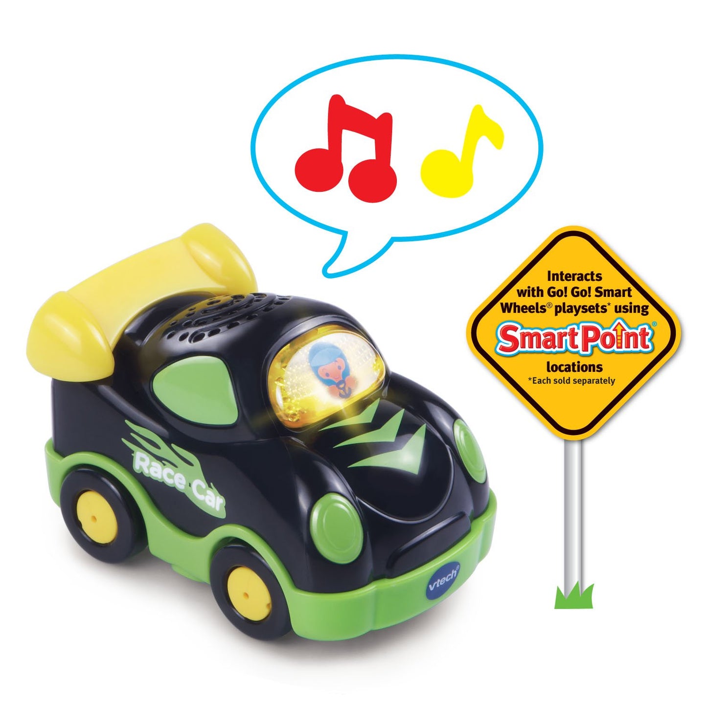VTech Go! Go! Smart Wheels 3-in-1 Launch & Play Raceway | Interactive Car Track Playset with SmartPoint Race Car | Educational Toy for Ages 1–5