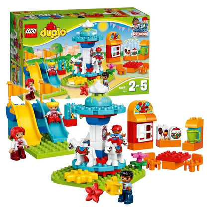 LEGO 10841 Duplo Town Fun Family Fair (61 Pcs) – Educational Building Blocks Set for Kids 2–5 Years