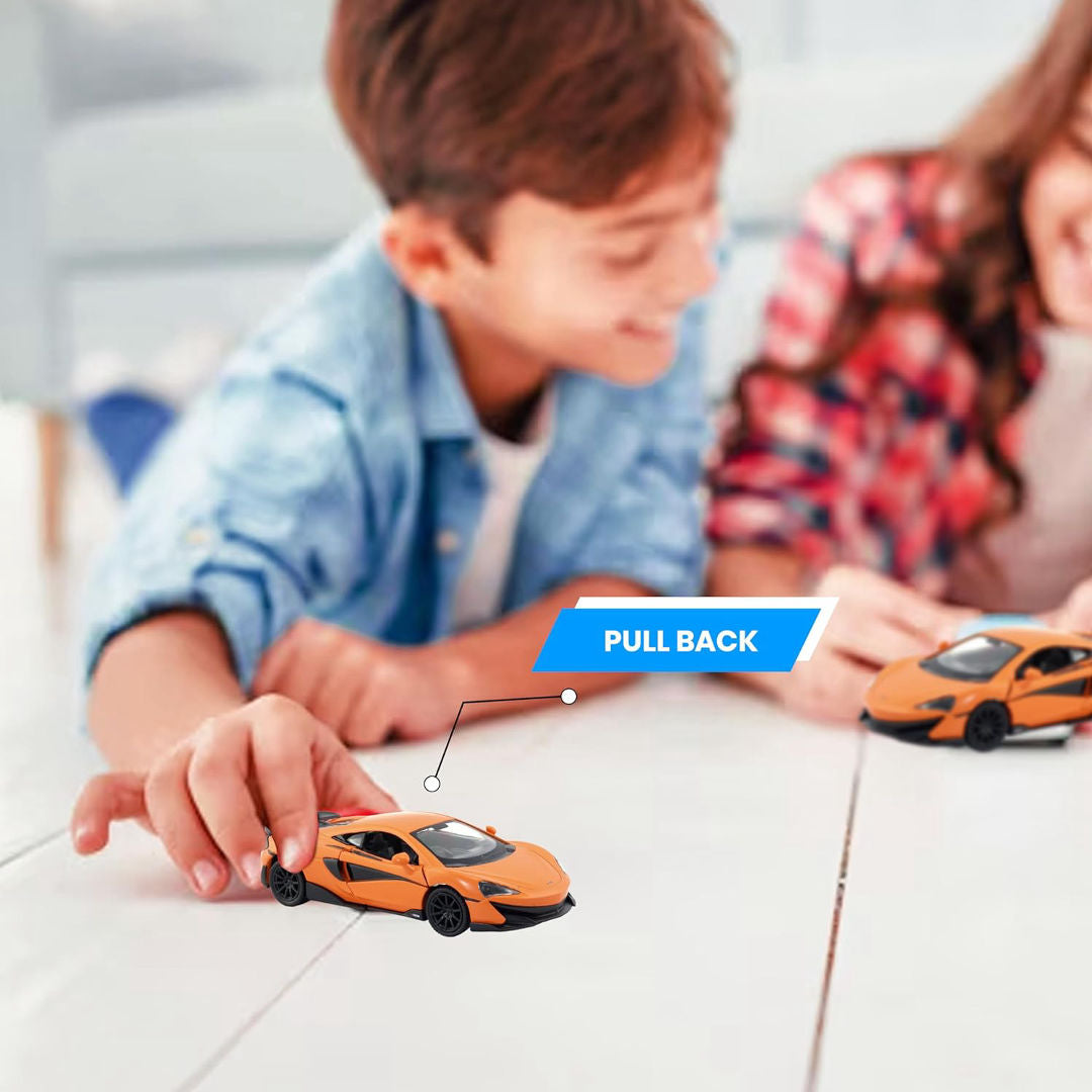 RMZ City 1:36 McLaren 600LT Diecast Car Model – Blue | Openable Doors, Sound & Light