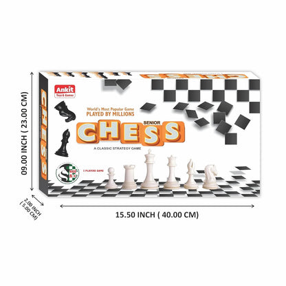 Ankit Toys Classic Chess Game – 38×38 cm Strategy Board with Durable Pieces
