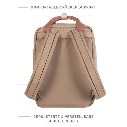 Doughnut Macaroon Unisex Adult Backpack, Almond X Nautical - Jaiman Toys