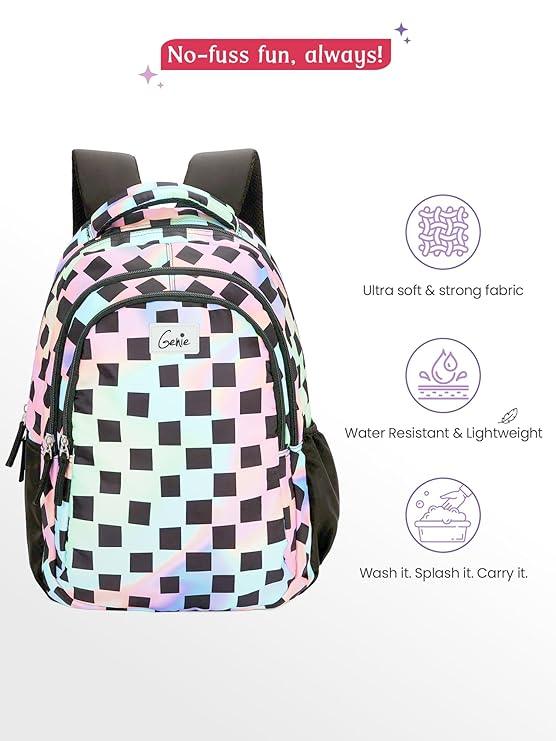 Genie Iridescence 17-Inch Casual Backpack – 27L | Stylish, Lightweight & Spacious - Jaiman Toys