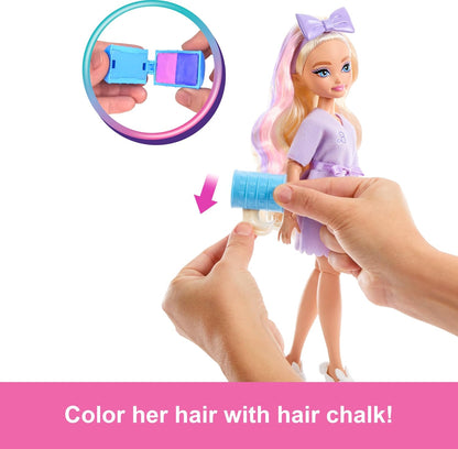 Barbie Dream Besties Malibu Doll Styling Playset | Blonde Fashion Doll with Beauty Accessories & Outfit Change | Mattel Toy for Kids 4+