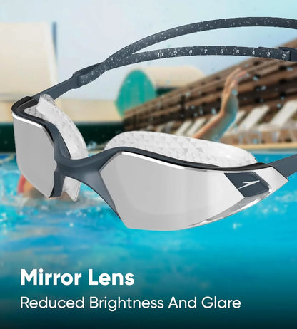 Speedo Unisex Adult Aquapulse Pro Mirror-Lens Swim Goggles - Anti-Fog, UV Protection