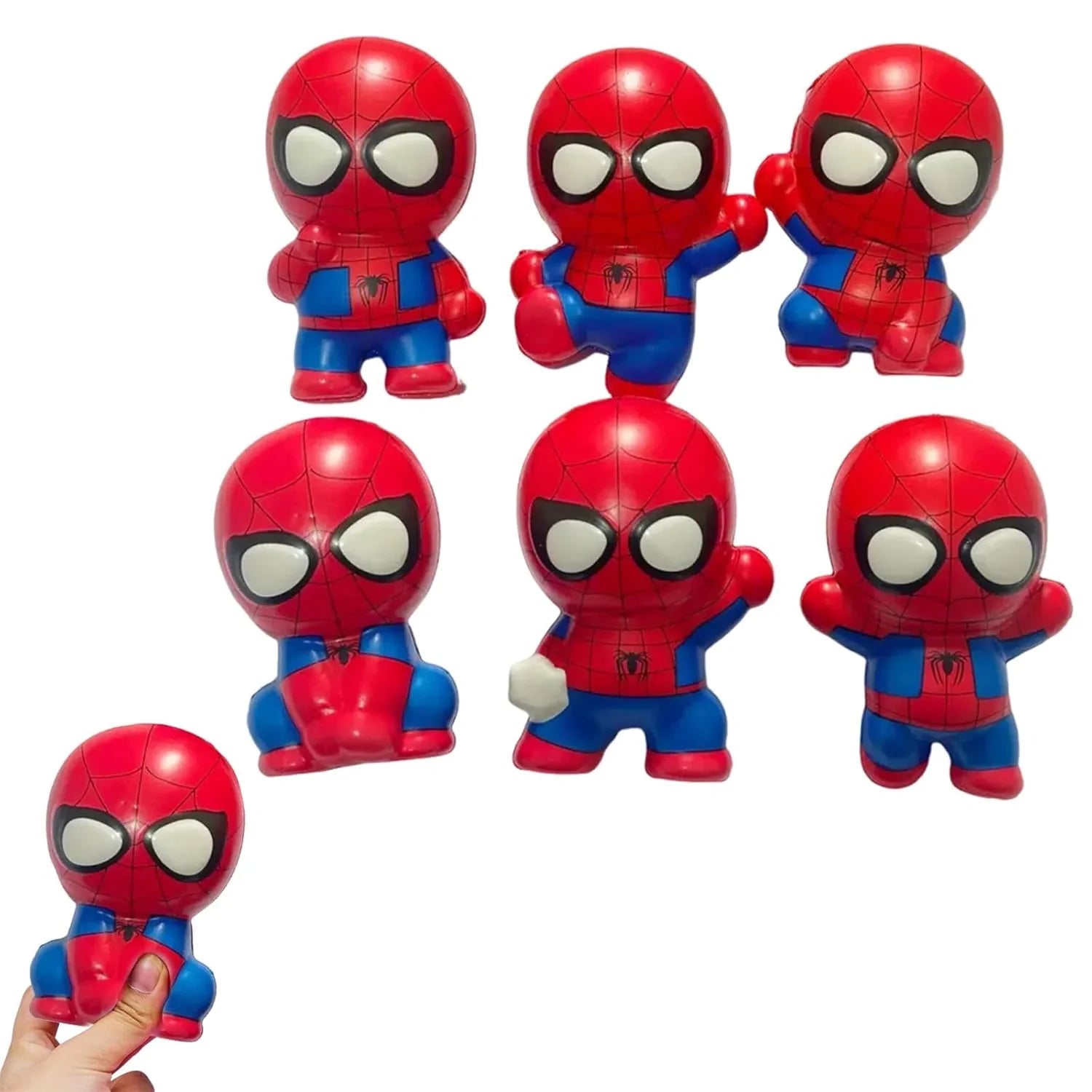 Scented Spider-Man Foam Squishy 6 Pieces - Jaiman Toys