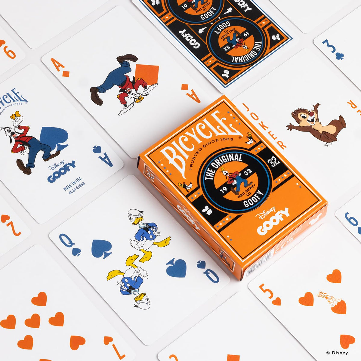 Bicycle Disney Classic Goofy Playing Cards – Poker Deck with Air-Cushion Finish