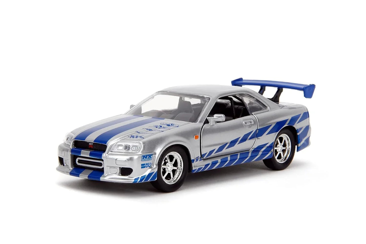 Jada Fast & Furious 1:32 Scale 2002 Nissan Skyline GTR R34 – Silver Die-Cast Car