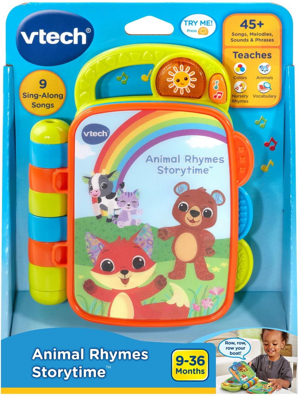 VTech Animal Rhymes Storytime Interactive Musical Learning Book | 45+ Songs, Melodies, Sounds & Phrases for Babies 9-36 Months