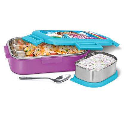 Milton Barbie Kids Lunch Box 700ml | School Tiffin Box with Secure Locking Clips | Portable Food Storage Container for School, Picnic & Travel