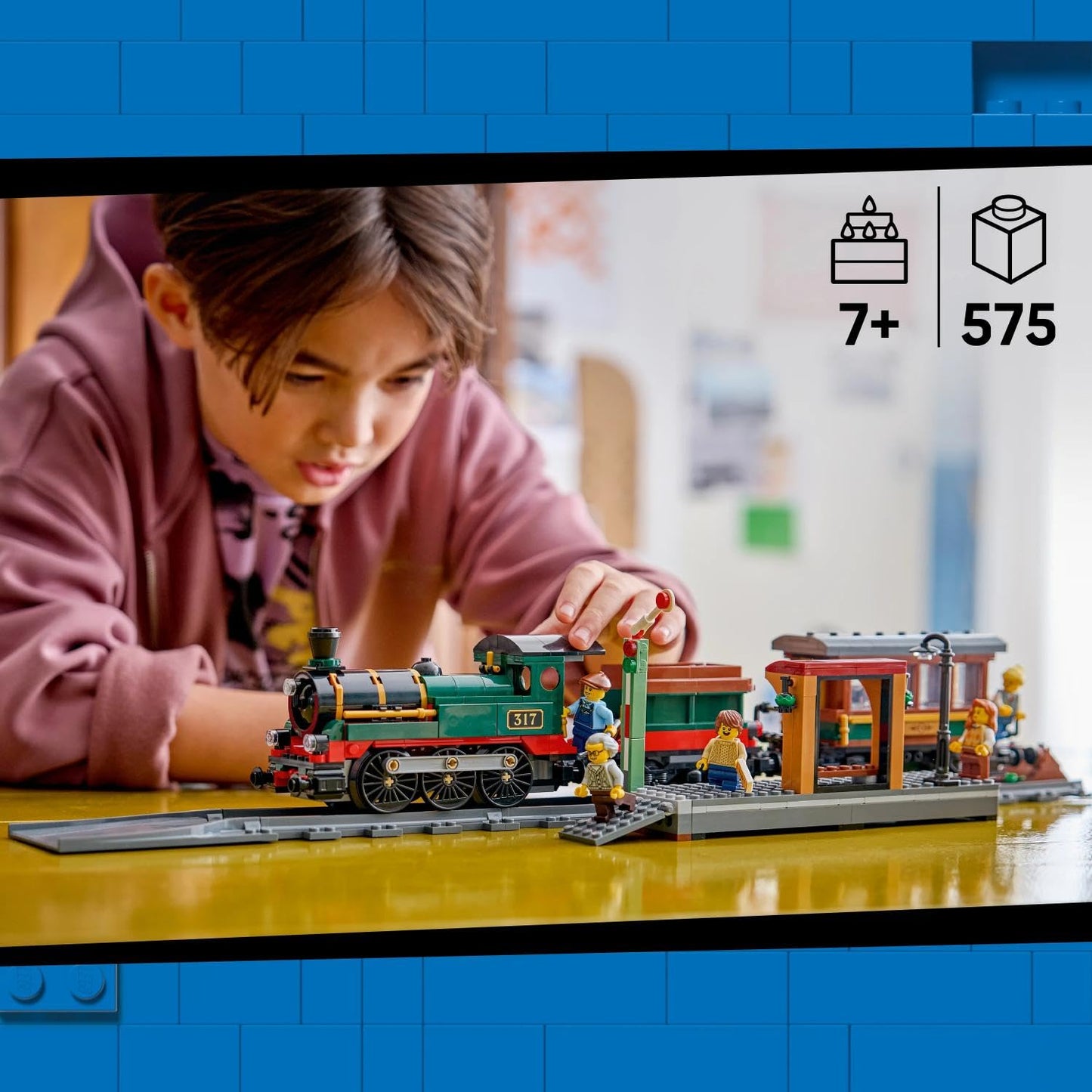 LEGO City Vintage Steam Train - Toy Train Set Building Kit for Kids Ages 7 and Up - 60511