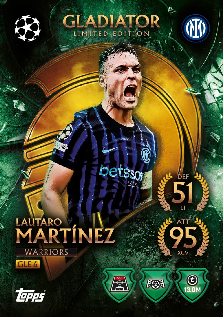 Topps UEFA Champions League Match Attax 2025-26 Trading and Collectible Card Game (Mega Pack Gladiators - Warriors)