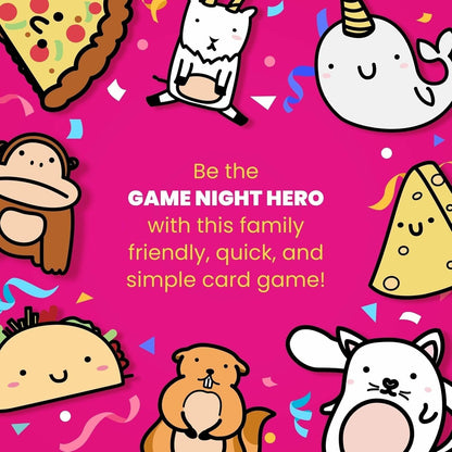 Taco Cat Goat Cheese Pizza A Hand slamming Fast Party Family Board Games for Kids and Adults, Ages 8+, 10-15 Minutes to Play, 2-8 Players