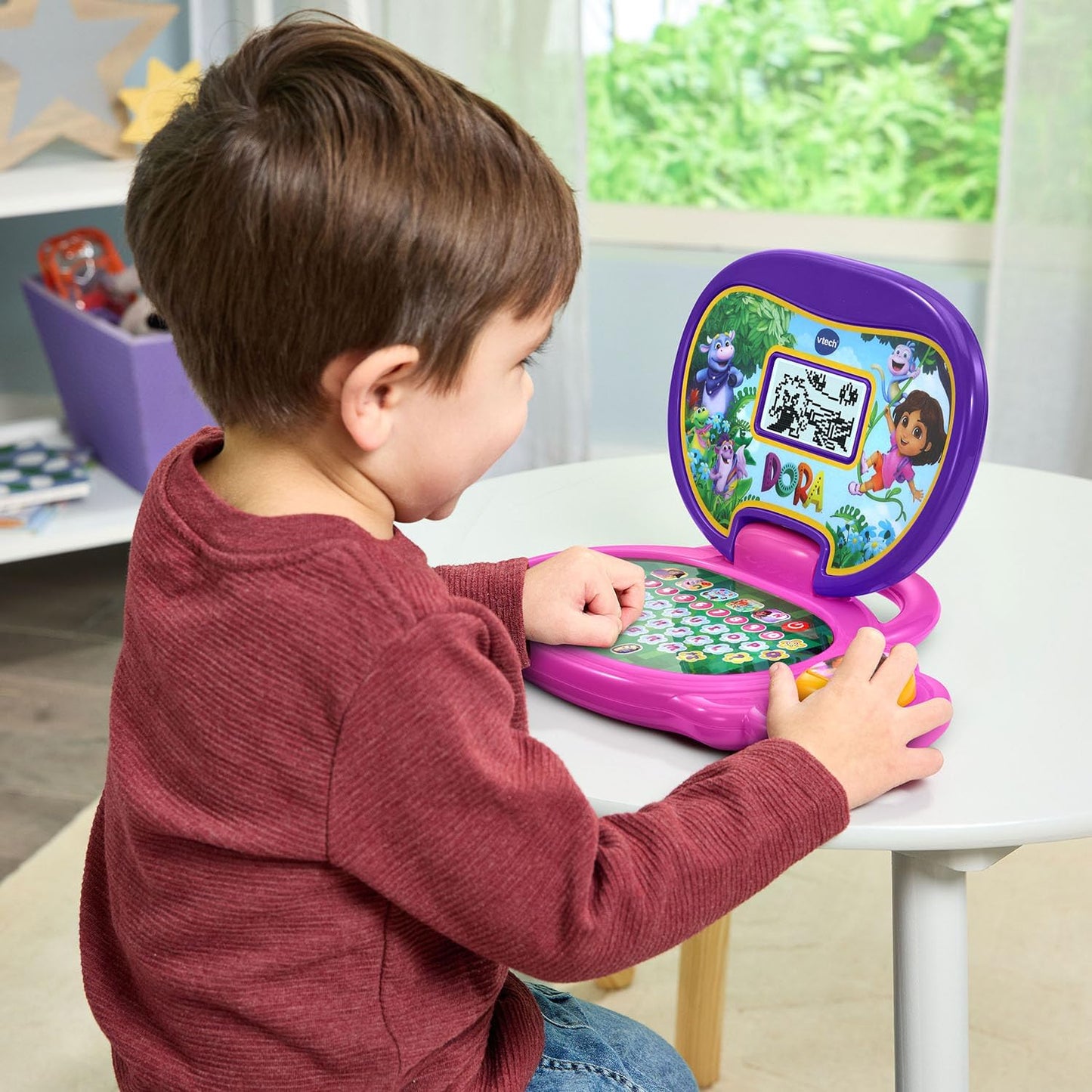 VTech Dora More to Explore Learning Laptop | Interactive Educational Laptop with Wireless Mouse, Letters, Numbers, Spelling & Learning Games for Kids