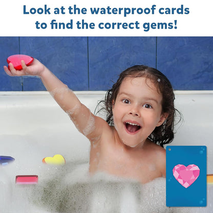 Skillmatics Seek & Splash Bath Toys - Search and Find Gem Game, Bathtub, Baby Pool & Summer Toys for Toddlers, Kids, Preschoolers, Waterproof Cards, Gifts for Boys & Girls Ages 3, 4, 5, 6