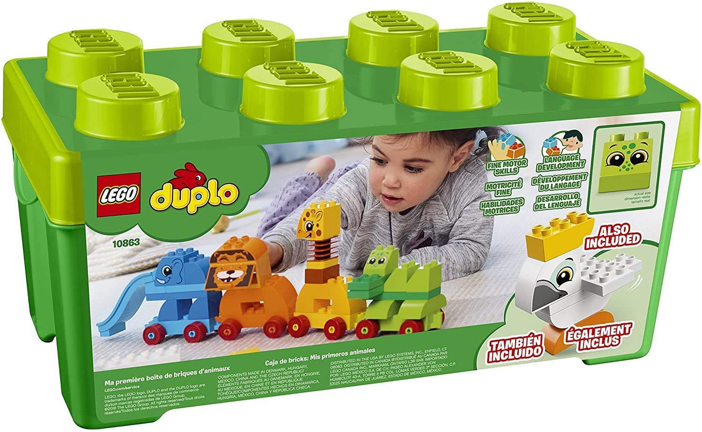 LEGO 10863 Duplo My First Animal Brick Box (34 Pcs) – Educational Building Blocks Set for Toddlers