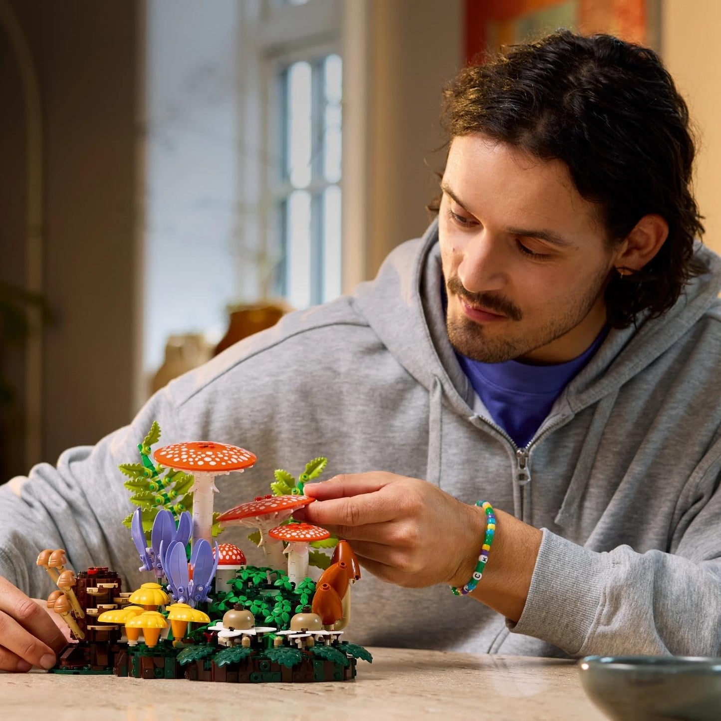 Lego 11505 Botanical Forest Mushroom Decorative Plants, Faux Green, Interior Decor, Fashionable Toy, Birthday, Present, Blocks, For Men and Women