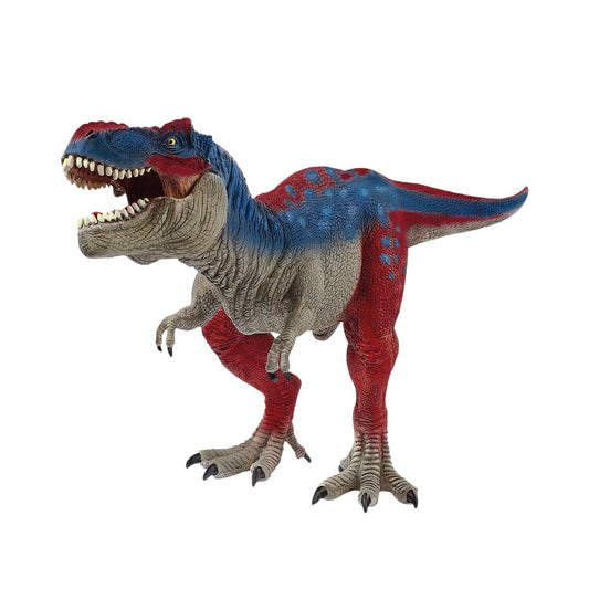 schleich Dinosaurs - Red and Blue T Rex Action Figure with Movable Jaw - 11" Length, Realistic Tyrannosaurus Rex Dino Figurine - Large Dinosaur Toy for Imaginative Play Boys and Girls Ages 5+ | 72155