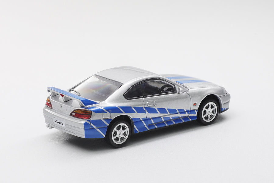 Shadow 1:64 Nissan Silvia S15 Livery Silver with Blue Diecast Model Car | Premium Collectible