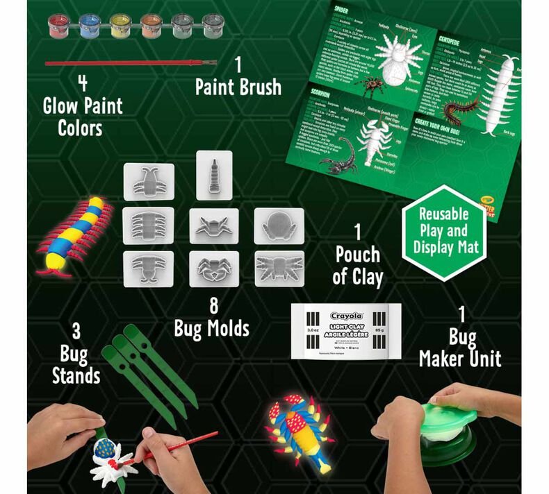 "Critter Creator: Glow in the Dark Bug Fossil Kit for Kids"