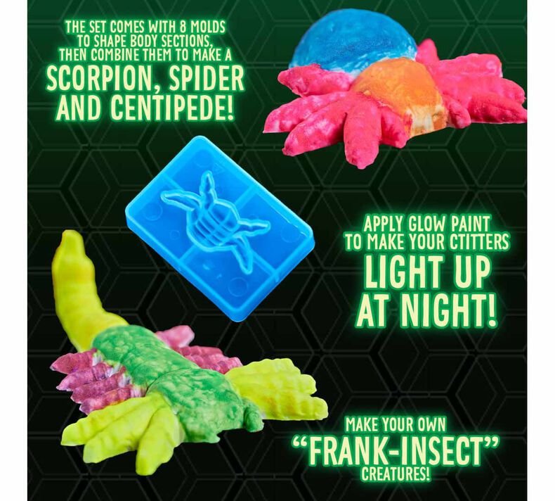 "Critter Creator: Glow in the Dark Bug Fossil Kit for Kids"