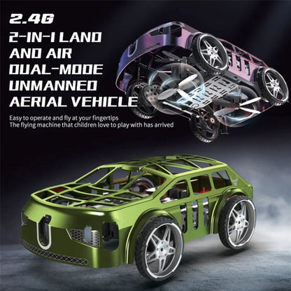 SG900PRO Dual-Mode 2-in-1 Flying Car Drone – RC Air + Ground Vehicle with LED Lights (Green)