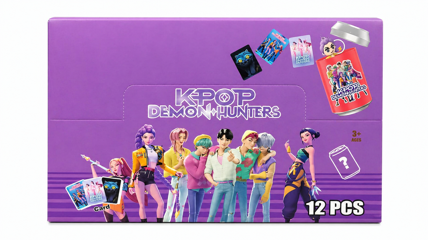 KPOP Demon Hunters Mystery Can Toy (1 Pc Random) – Surprise Collectible Figure with Cards for Kids & Fans