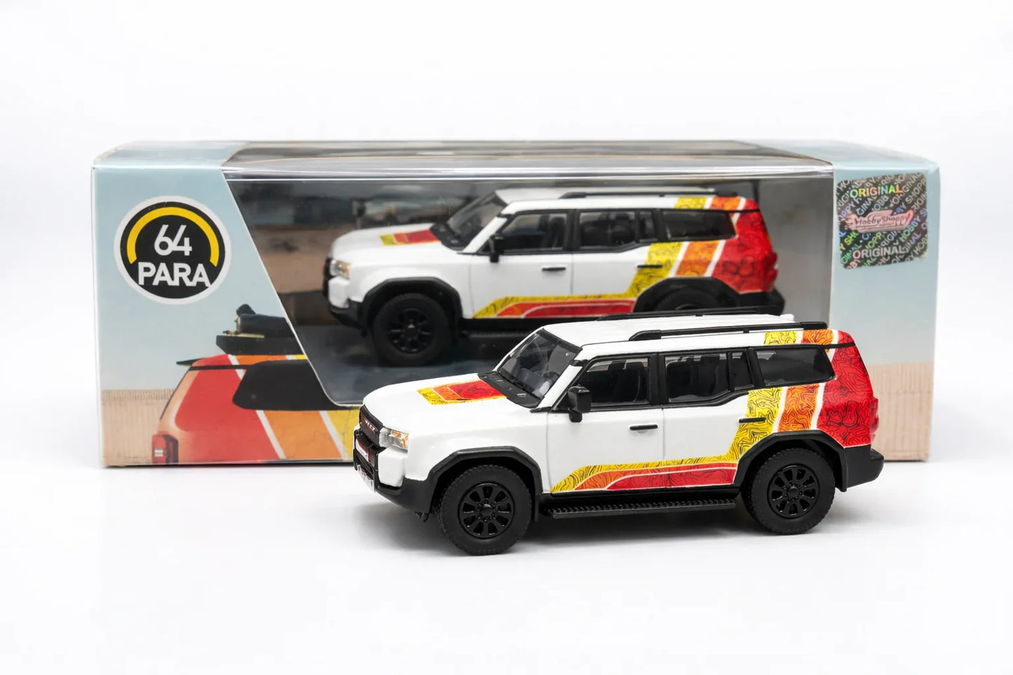 Para64 1:64 Toyota Land Cruiserb 250 TRD Diecast Model Car – Off-Road SUV Collectible with Graphic Livery