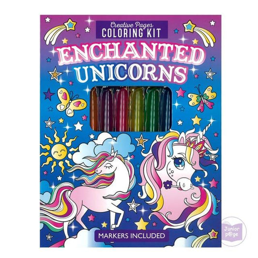 Enchanted Unicorn Art Kit – Whimsical Unicorn Coloring Book with Coloring Tools