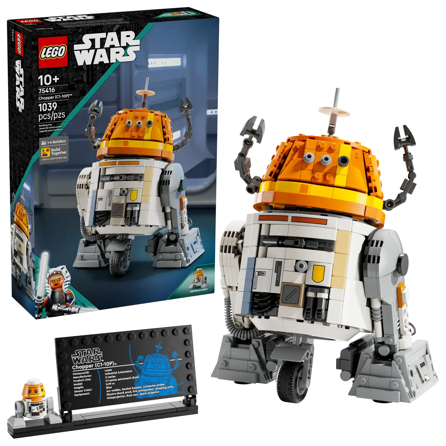 LEGO Star Wars 75416 Chopper (C110P) Astromech Droid  Buildable Display Model for Ages 10+ - Jaiman Toys