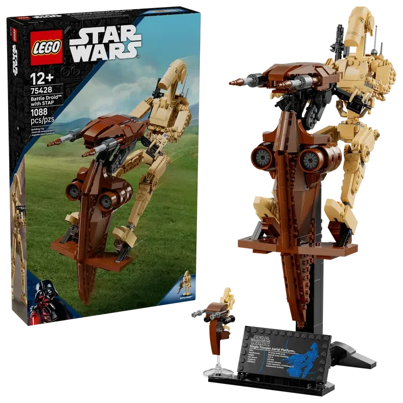 LEGO® Star Wars Battle Droid with STAP 75428 – 1088 Piece Collector Display Set - Jaiman Toys