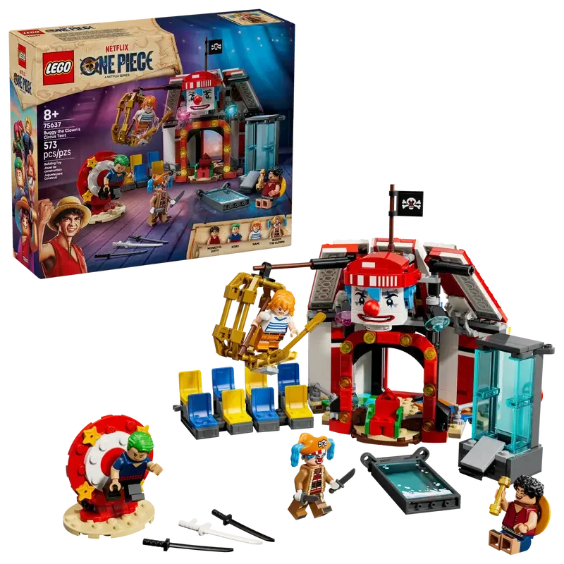 LEGO® 75637 One Piece Buggy the Clown’s Circus Tent 75637 – 573 Piece Netflix Series Set - Jaiman Toys