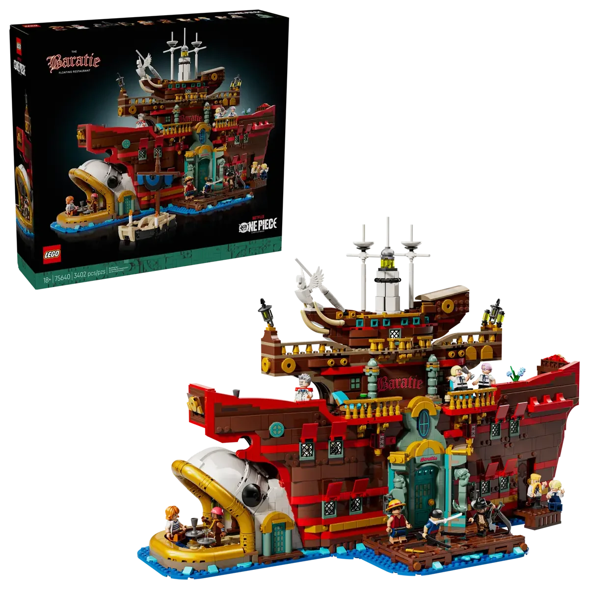 LEGO75640 The Baratie Floating Restaurant  One Piece Licensed Display Set (3,402pcs, Ages18+) - Jaiman Toys