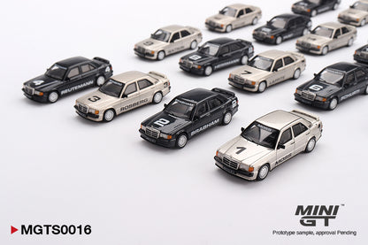 MINI GT 1:64 Mercedes-Benz 190E 2.3-16 1984 Nürburgring Race of Champions Complete Set (20 Cars) Limited Edition 5000 Worldwide Diecast Collector