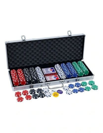 Poker Complete Game Set – Casino Style 500 Chips, Multiplayer