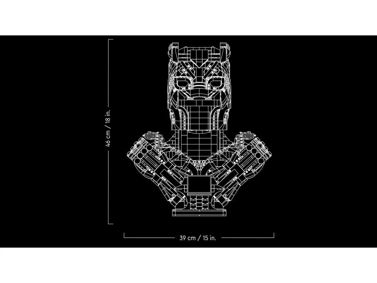 LEGO Marvel 76215 Black Panther,Collectible Wakanda Forever Memorabilia, Super Hero Set for Adults and Teens, Avengers Infinity Saga
