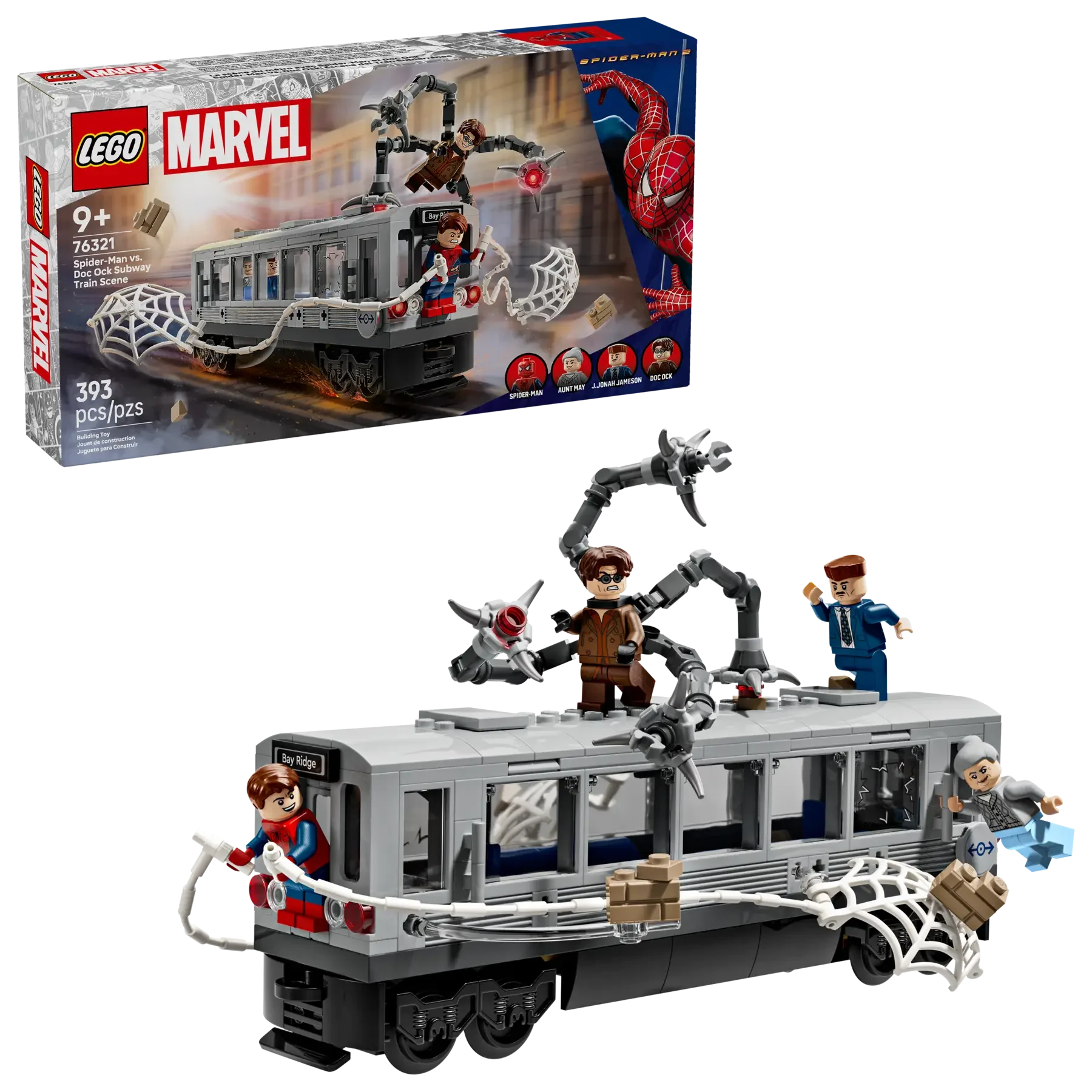 LEGO Marvel 76321 SpiderMan vs. Doc Ock Subway Train Scene  BuildandPlay Set for Ages9+ - Jaiman Toys