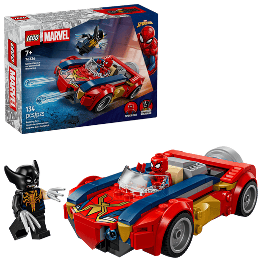 LEGO® 76336 Marvel Spider-Man Car vs. Venomized Wolverine | 134 Pieces | Ages 7+