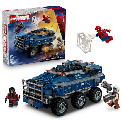 LEGO® ǀ Marvel Spider-Man Prison Transport Chase - Super Hero Building Toy - 4 Minifigures - 76349