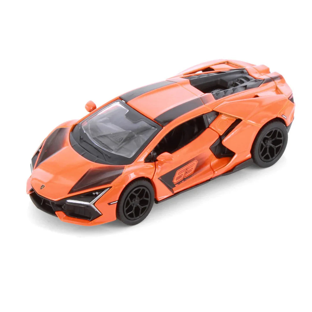 KiNSMART Lamborghini Revuelto Livery Edition – Green – 1:38 Scale Die-Cast Model Toy Car - Orange - Jaiman Toys