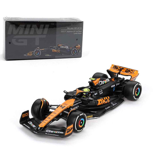 MINI GT McLaren MCL60 #4 – Lando Norris – 2023 F1 Japanese GP 2nd Place – Lando Norris - Jaiman Toys