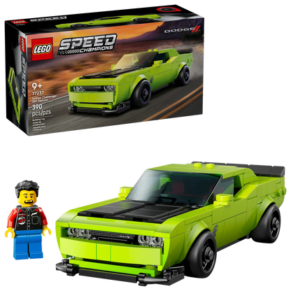 LEGO Speed Champions 77237 Dodge Challenger SRT Hellcat Sports Car  390Piece Muscle Car with Driver Minifigure (Ages9+) - Jaiman Toys