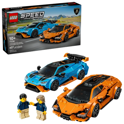 LEGO 77238 Speed Champions Lamborghini Revuelto & Huracán STO  2 Car Set with 2 Minifigures (Ages 9+, 607 Pieces) - Jaiman Toys