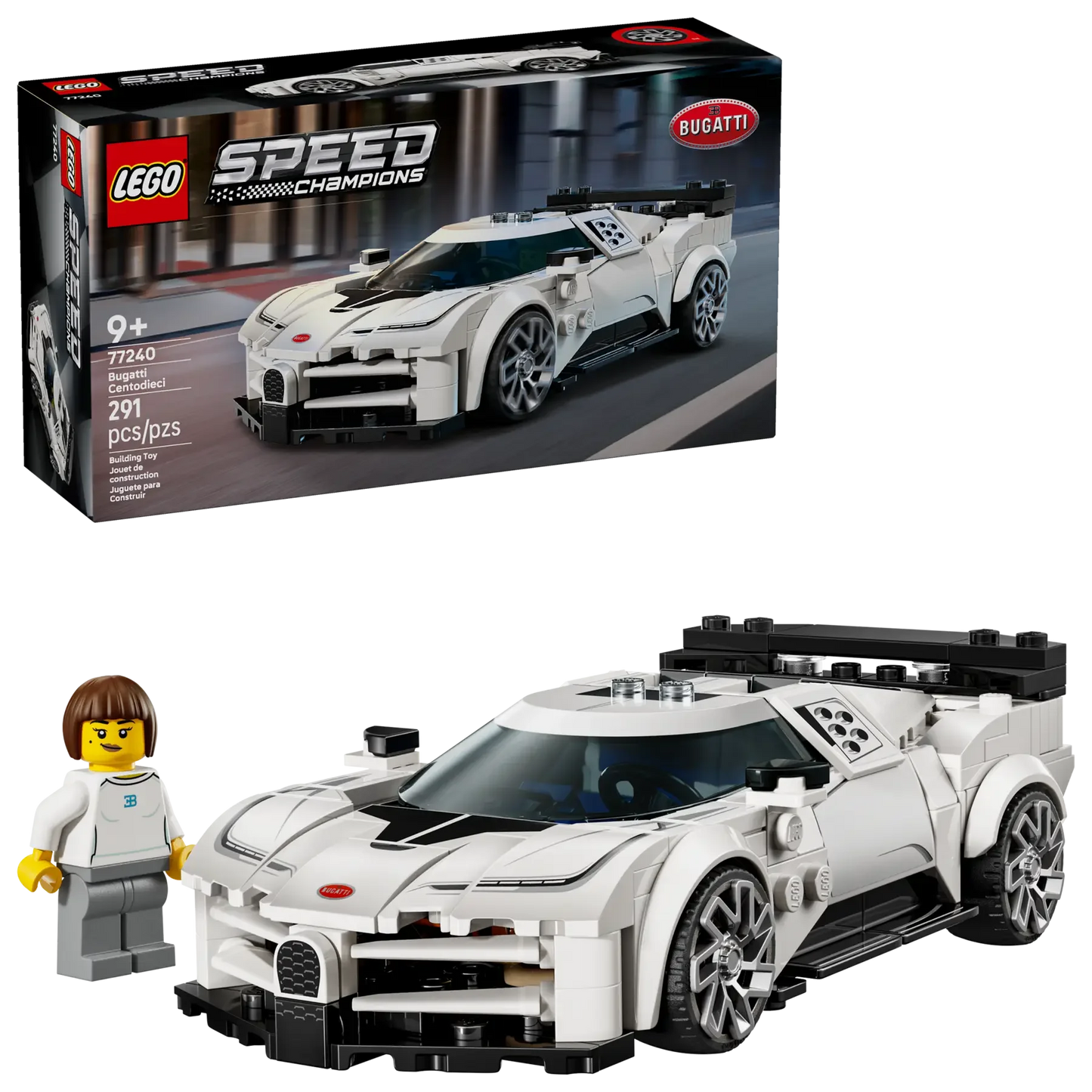 Lego 77240 Speed Champions Bugatti Centodieci Hyper Sports Car (291 Pieces) - Jaiman Toys
