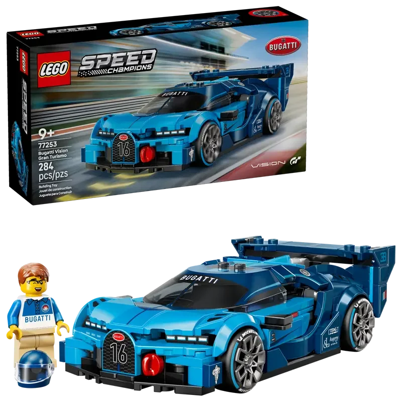 LEGO® 77253 Speed Champions Bugatti Vision GT Hyper Sports Car | Buildable Supercar Model With 1 Minifigure  | Ages 9+