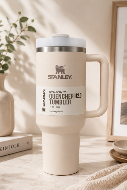 STANLEY Quencher H2.0 FlowState Tumbler 40 oz (1.18L) Cream Beige Insu Jaiman Toys STANLEY Quencher H2.0 FlowState Tumbler 40 oz (1.18L) Cream Beige Insu Jaiman Toys