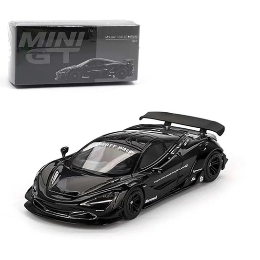 Mini GT 1/64 McLaren 720S LB Works Black LHD Diecast Scale Model Car - Jaiman Toys