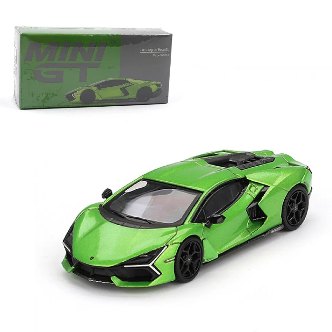 MINI GT Lamborghini Revuelto – Verde Selvans | 1:64 Scale Diecast Model Car - Jaiman Toys