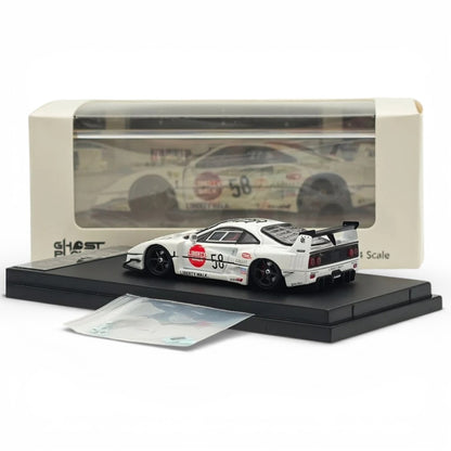 Ghost Player 1:64 Scale LBWK Ferrari F40 #58 White Racing Diecast Metal Car | Liberty Walk Widebody Collector Model