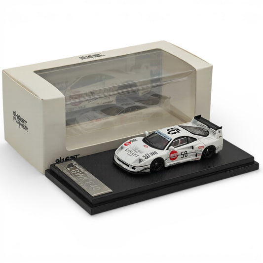 Ghost Player 1:64 Scale LBWK Ferrari F40 #58 White Racing Diecast Metal Car | Liberty Walk Widebody Collector Model