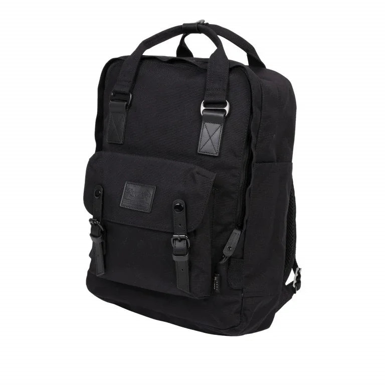 Doughnut Macaroon Black Series Backpack – Black (D010B-0003-F) | 16L Minimalist Water-Resistant Bag - Jaiman Toys